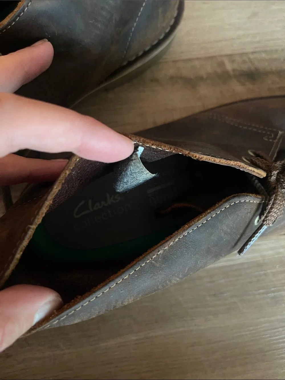 Clarks Brown Leather Chukka Boots with Lace-Up Closure